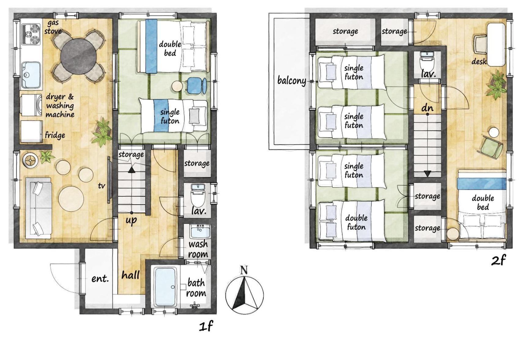 New! Pufuka Kanegafuchi 86㎡ Detached House Unlimited Wifi Apartment *