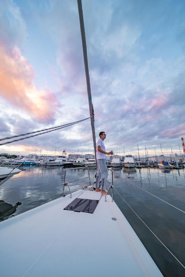 Sea Breeze With Luxury Yacht On Bay Botel