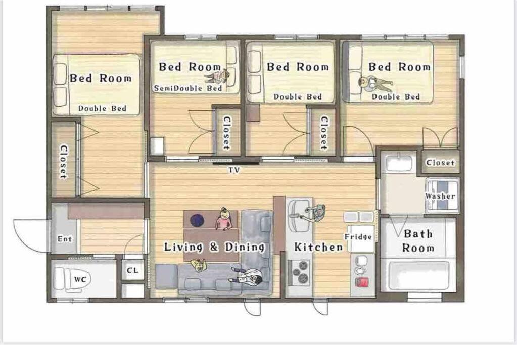 Jr Takadababa 2 Min/shinjuku Area/free Wi-fi/4ldk Apartment Tokyo