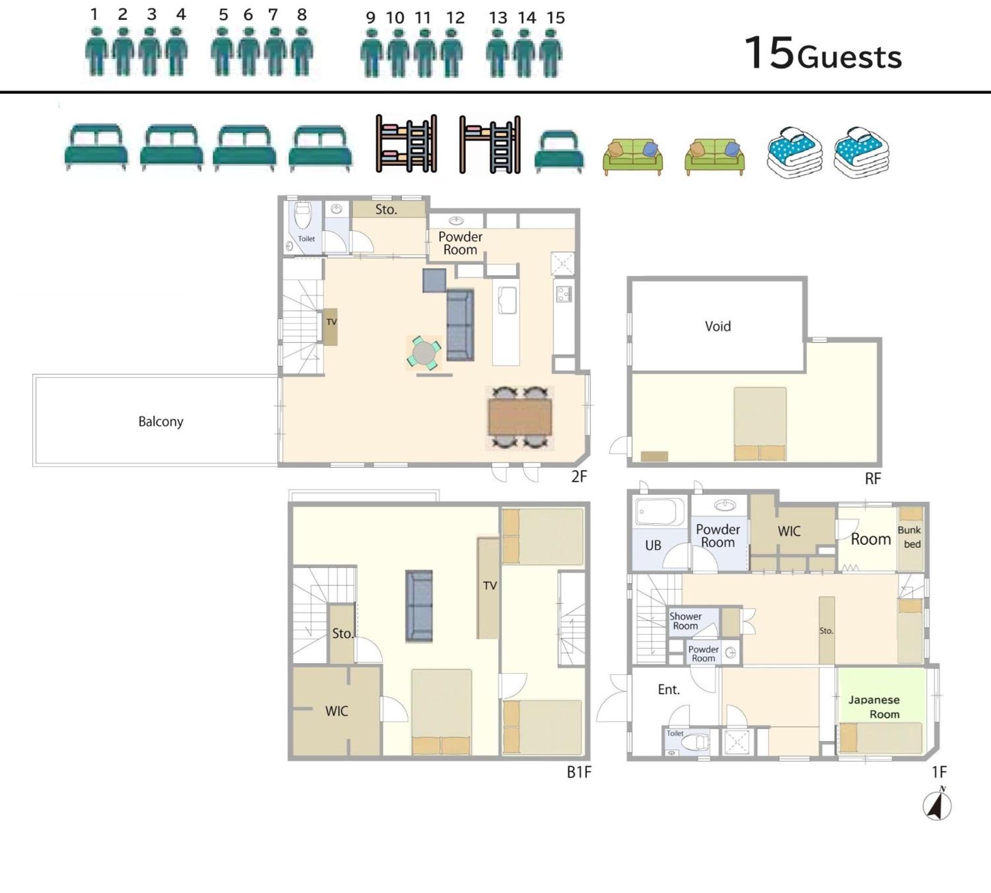 Apartment 渋谷東ハウスー最大15名渋谷スクランブル交差点に歩いて行けます広々した日本のお家