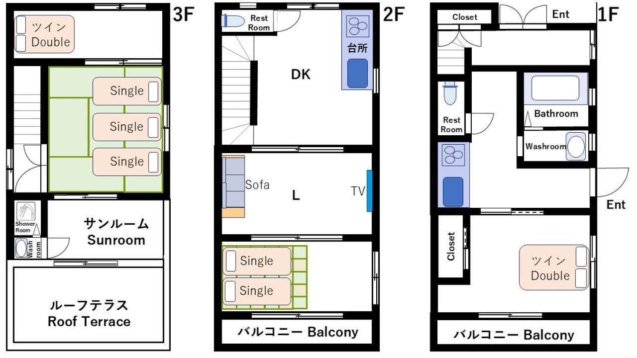 Villa Family House 蕾 池袋徒步圈全新装修日式户建民宿 *