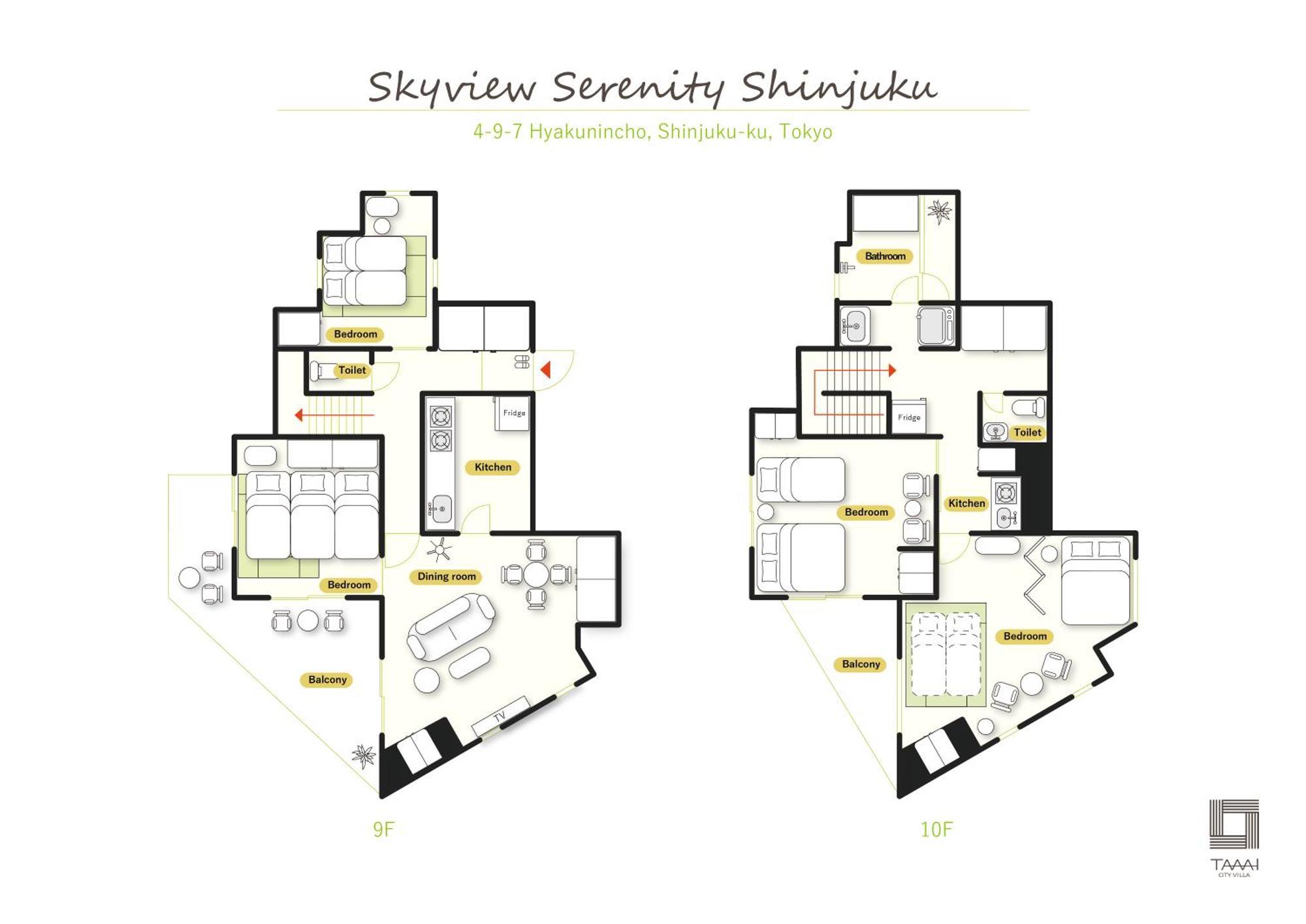 Apartment Skyview Serenity Duplex Shinjuku *