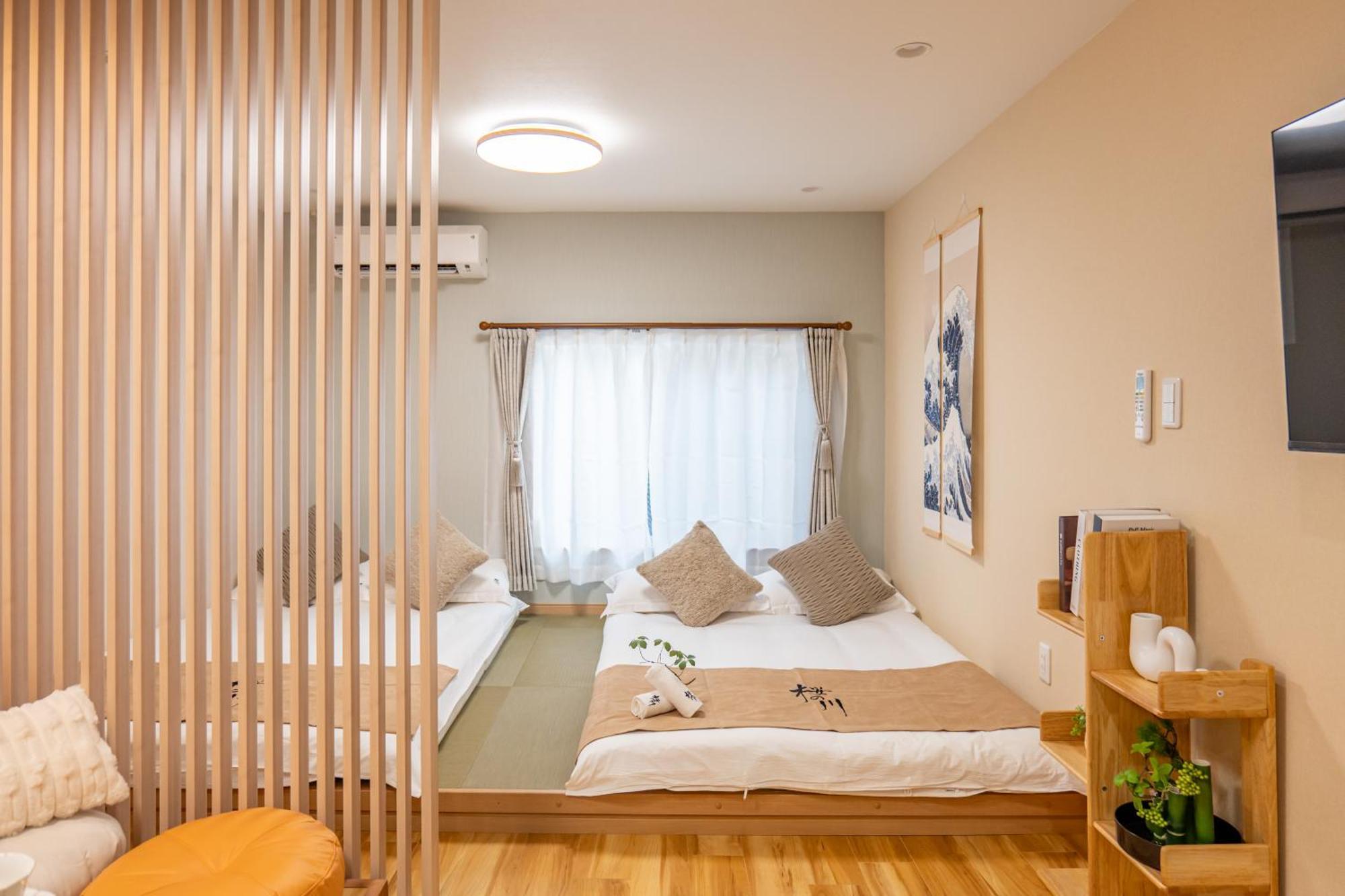 桜の川 27 Shin-okubo Subway 5mins,new Design,more Than 6 People Apartment *