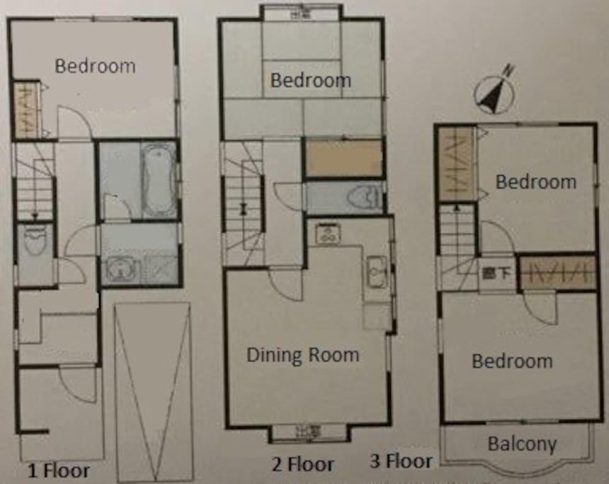 Shinjuku 4 Bedroom House * Tokyo