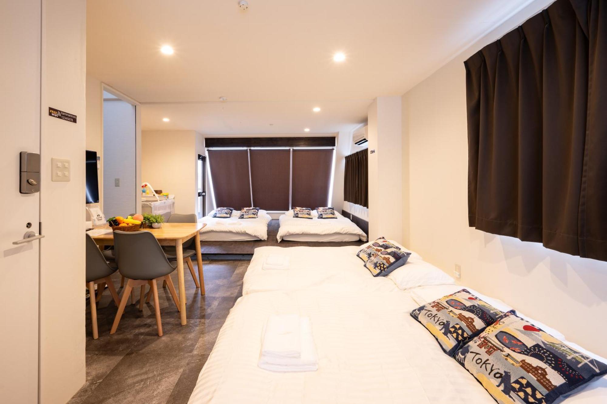 Apartment Thunder -雷門サンダーホテル- 浅草駅から徒歩5分 ベビー用品付き ファミリーも歓迎 大人8名もok!!